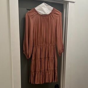 Mustard Seed Rust-Toned Button Detail Dress